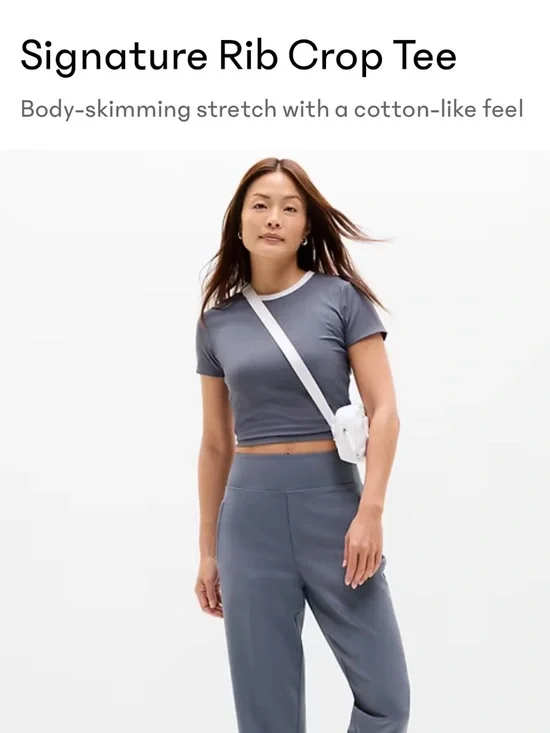 Signature Rib Crop Tee - Picture 3 of 3